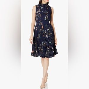 Nanette Nanette Lepore Women's Smocked High Neck Pleated Dress Size 12 NWT